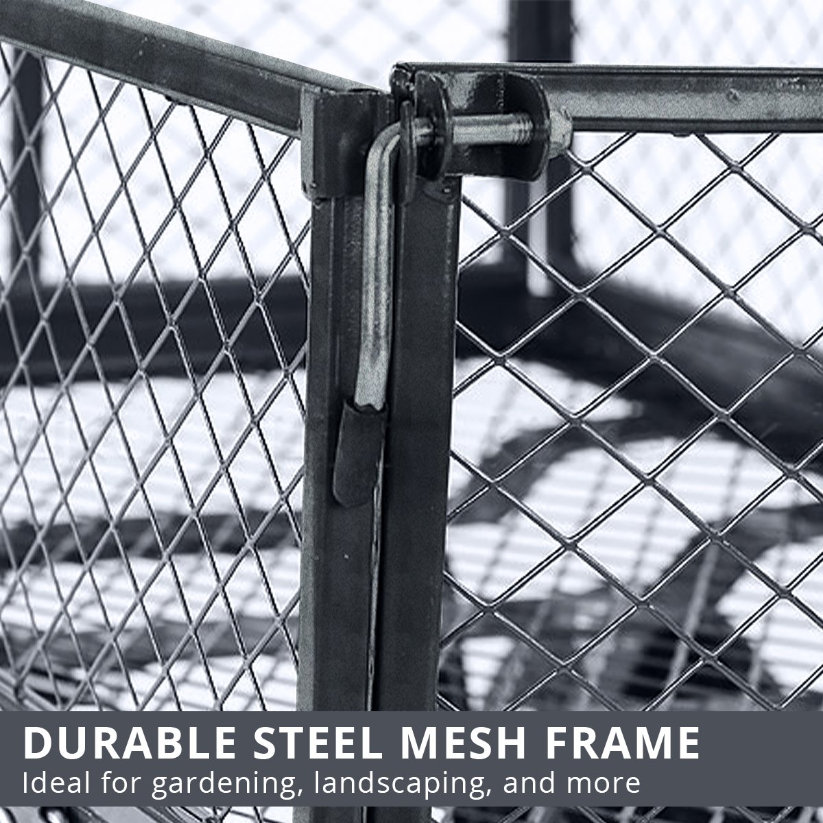 garden care Garden Cart with Mesh Liner Lawn Folding Trolley Hammer