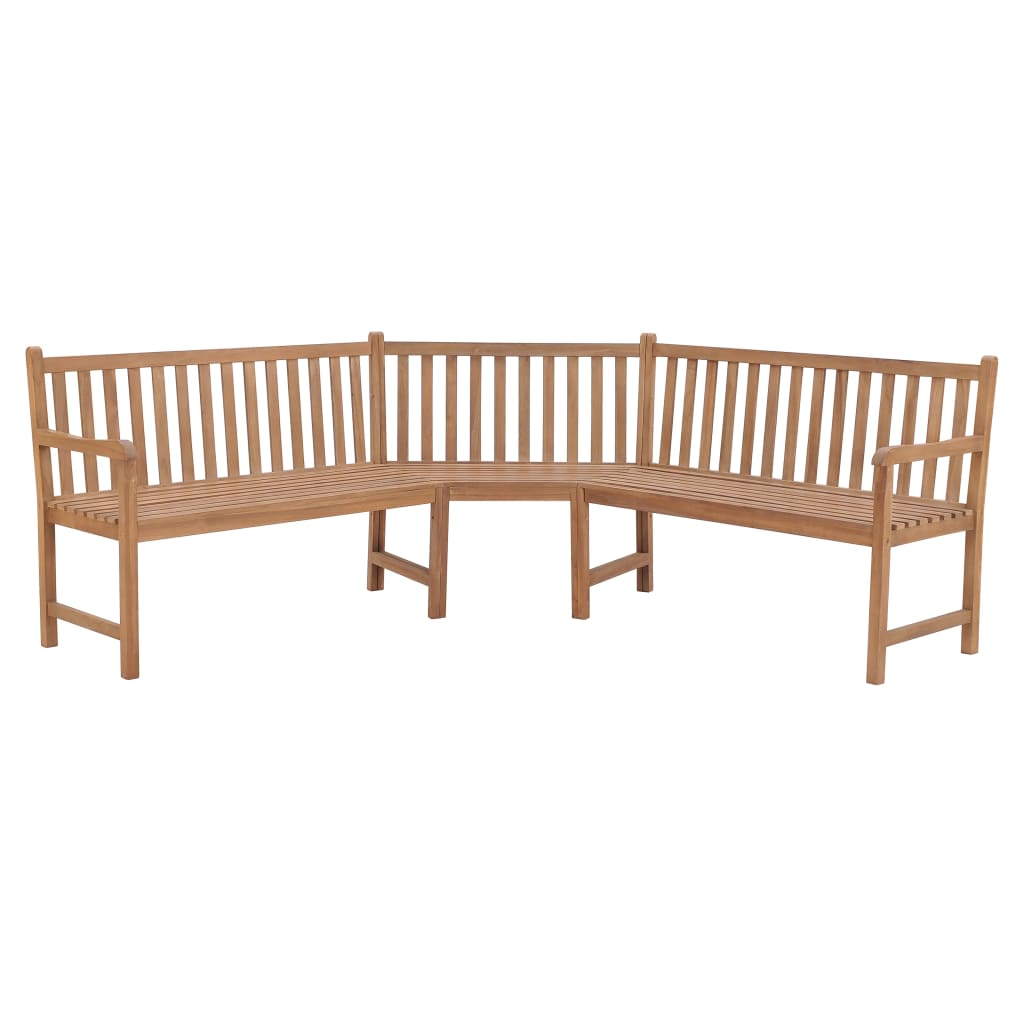 Garden Corner Bench 202x202x90 cm Solid Teak