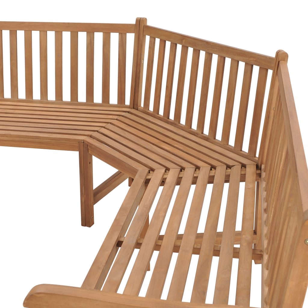 Garden Corner Bench 202x202x90 cm Solid Teak