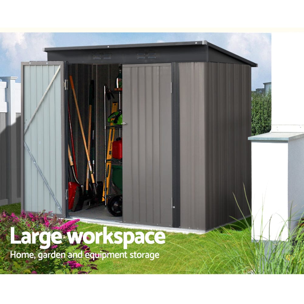Garden Shed Outdoor Storage 1.95x1.31M Steel Workshop House Tool