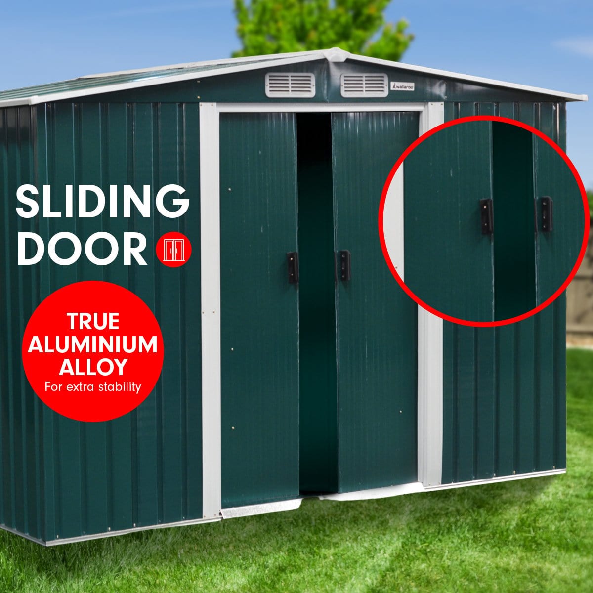 Garden Shed Spire Roof 8x8ft - Green