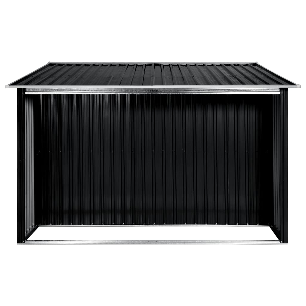 Garden Shed with Sliding Doors Anthracite 329.5x259x178 cm Steel