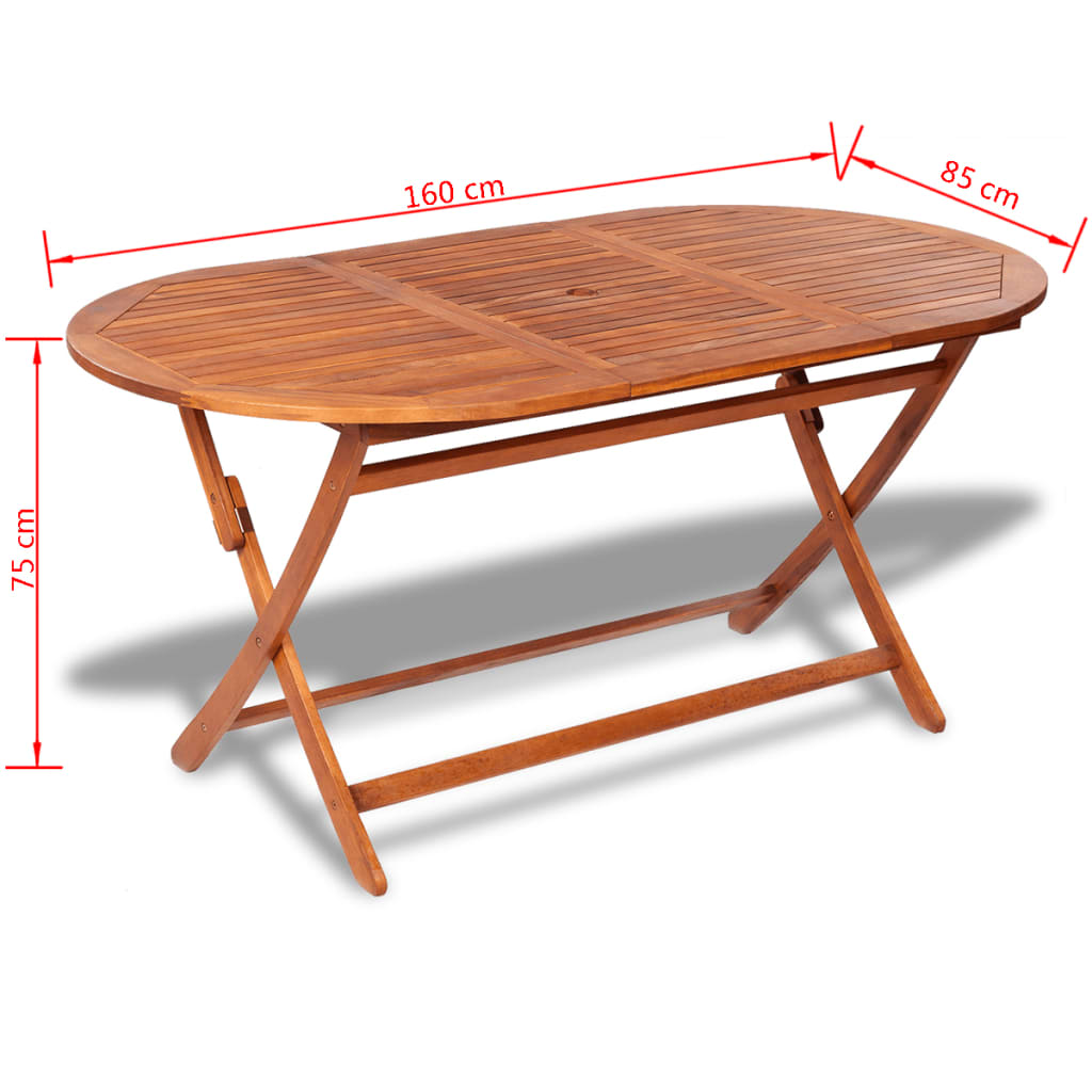 Garden Table 160x85x75 cm Solid Acacia Wood