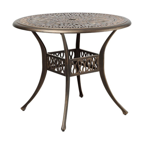 Garden Table Bronze Cast Aluminium Outdoor Patio Dining Side Table 75cm