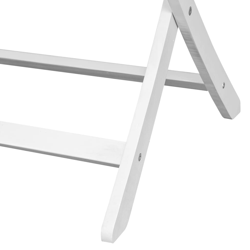 Garden Table White 160x85x75 cm Solid Acacia Wood