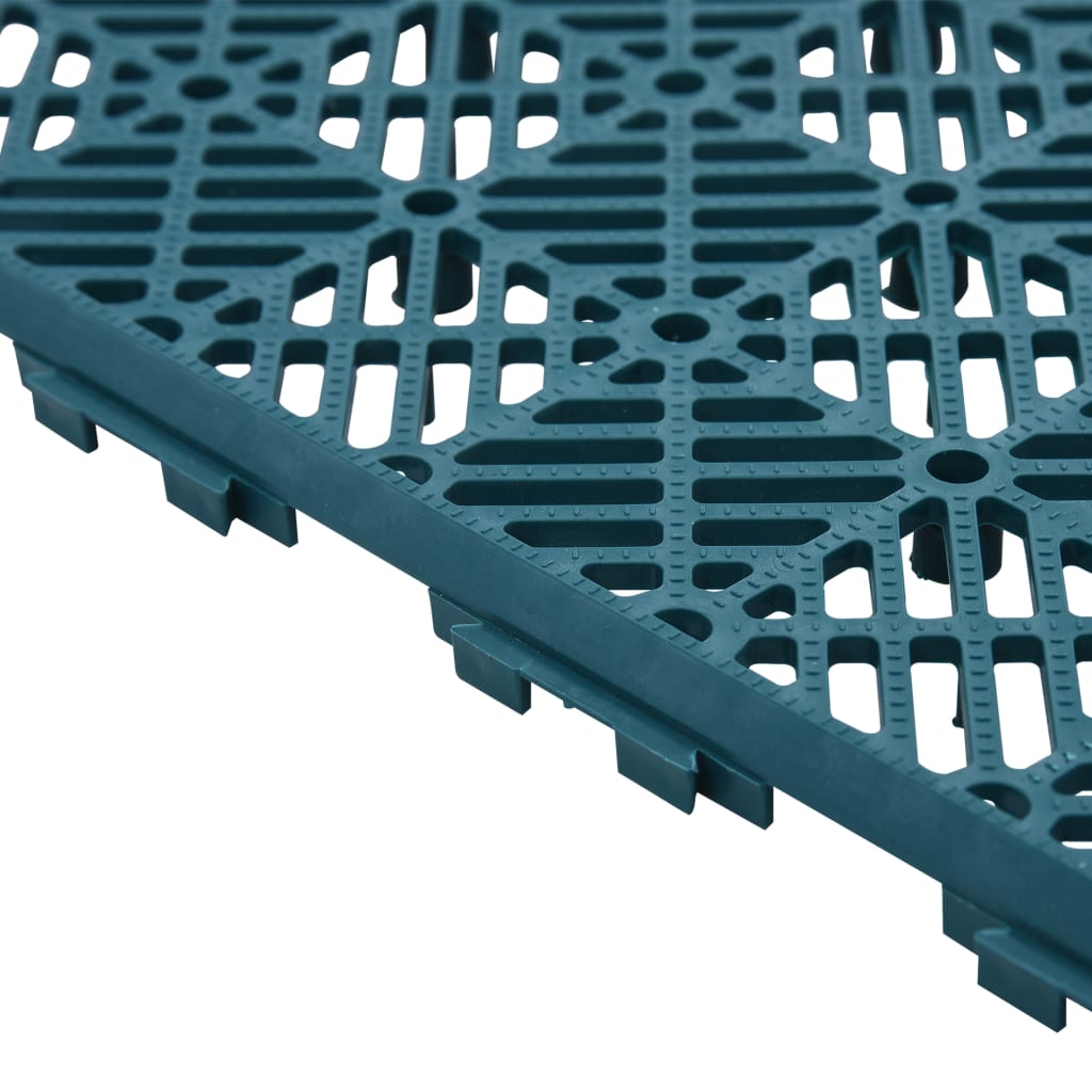 Garden Tiles 24 pcs Green 29x29 cm Plastic