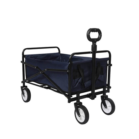 Garden Trolley Cart Foldable Picnic Wagon Outdoor Camping Trailer Blue