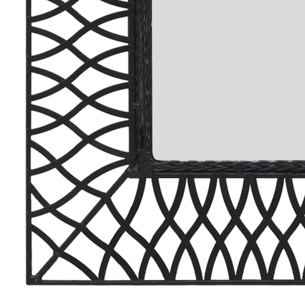Garden Wall Mirror Arched 60x110 cm Black