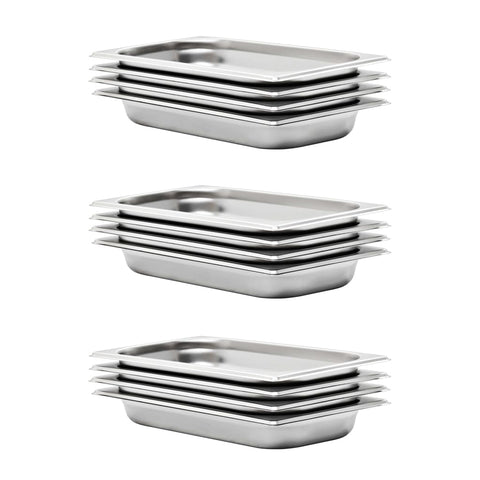 Gastronorm Containers 12 pcs GN 1/3 40 mm Stainless Steel