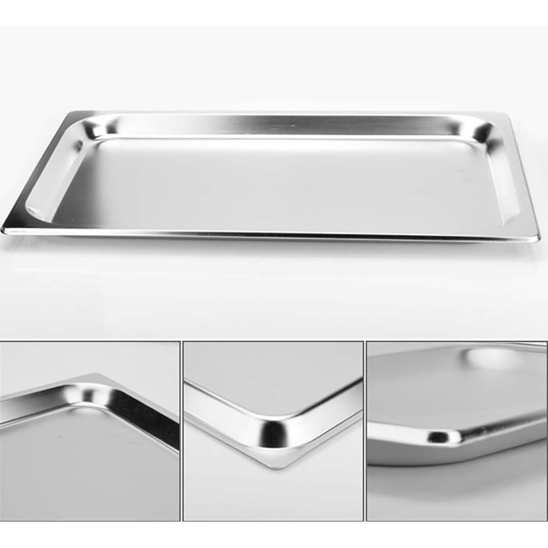 Baking Trays Gastronorm GN Pan Full Size 1/1 GN Pan 2cm Deep Stainless Steel Tray