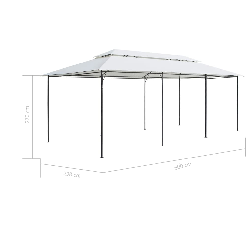 Gazebo 600x298x270 cm White