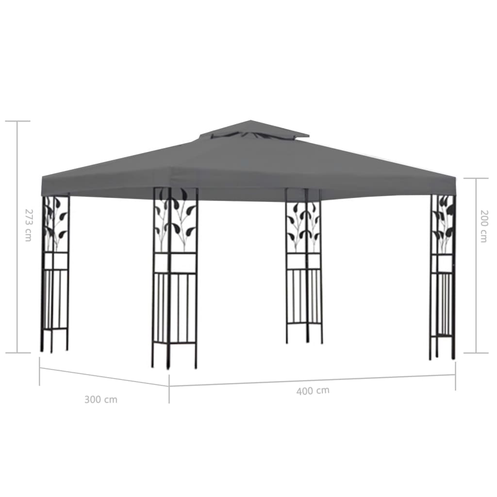 Gazebo Anthracite 300x400 cm