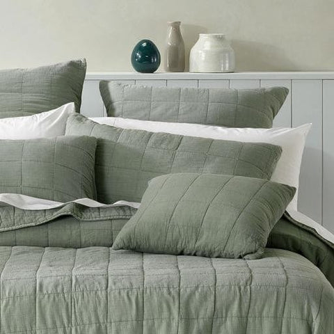 Geraldton Olive Super King Coverlet Set by Bianca