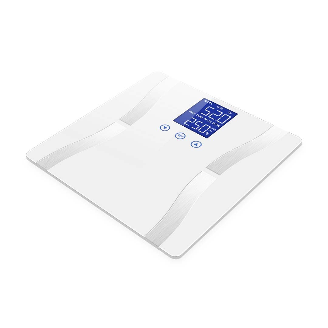 bathroom scales Glass LCD Digital Body Fat Scale Bathroom Electronic Gym Water Weighing Scales White