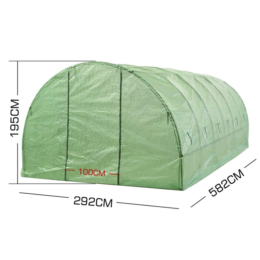 outdoor living Greenhouse Plastic Cover Tunnel 6X3X2M