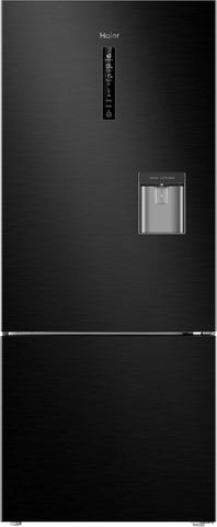 Haier 417l bottom mount fridge (black)