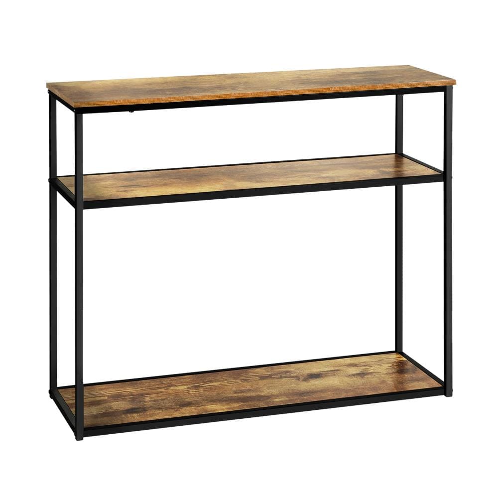 Hall Console Table Metal Hallway Desk Entry Display Wooden Furniture