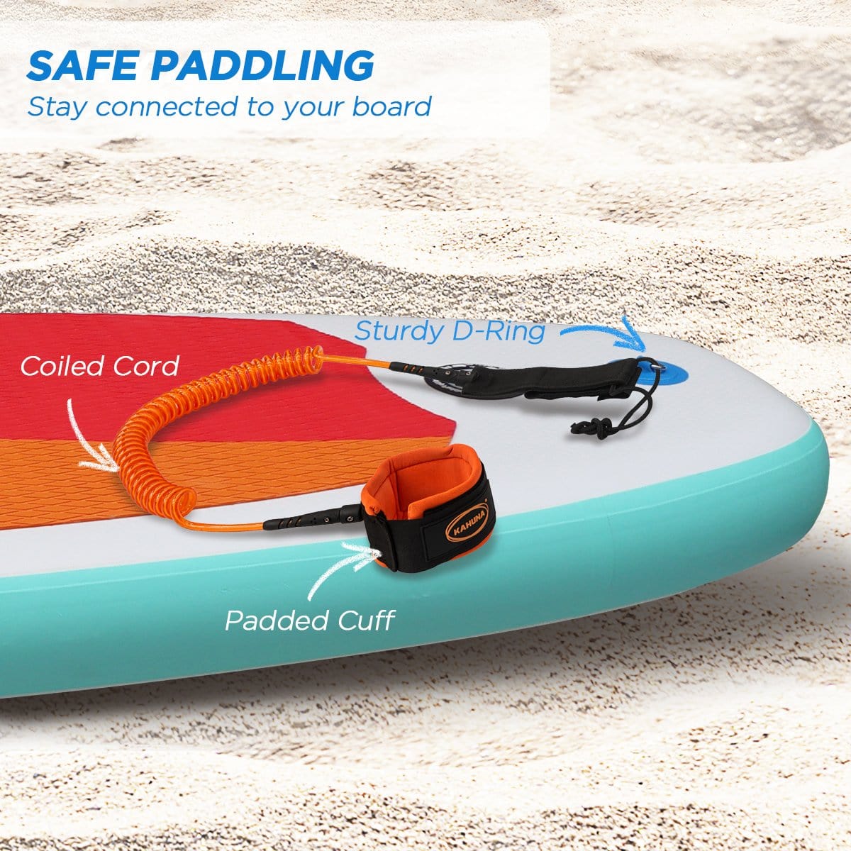 Hana Safety Leash For Stand Up Paddle Board