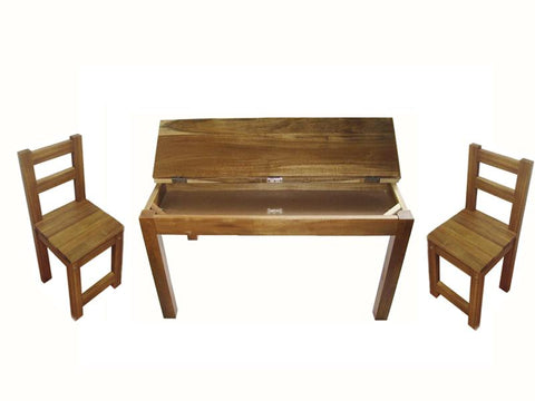 Toys Hardwood study desk and 2 standard chairs