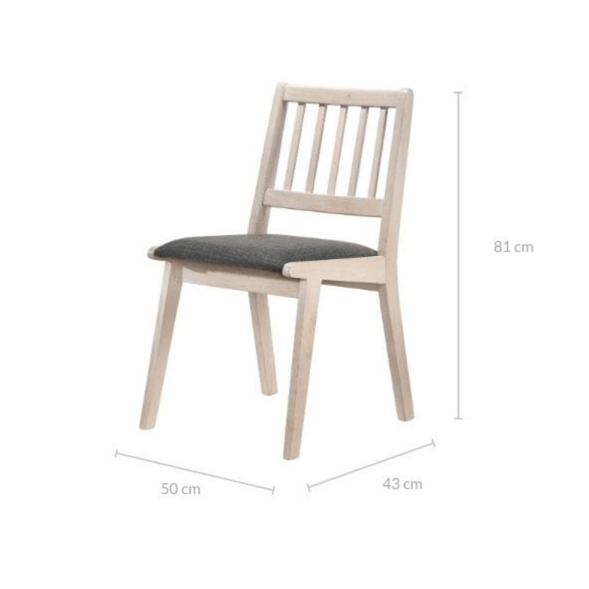 Furniture > Dining Harriette White Washed Oak Finish Dining Chair - Set of 2