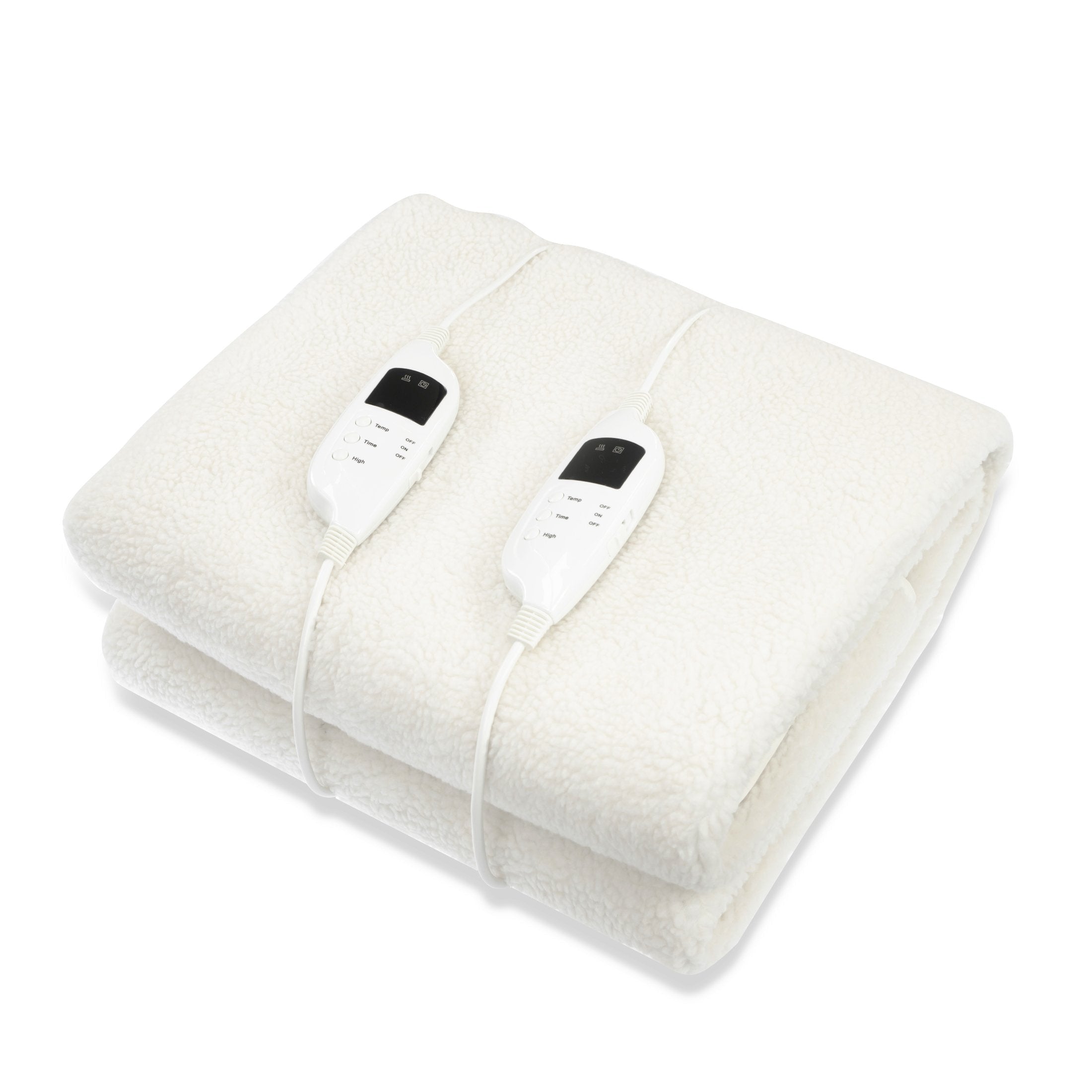 Heated Electric Blanket Fitted Fleece Underlay Throw - Double
