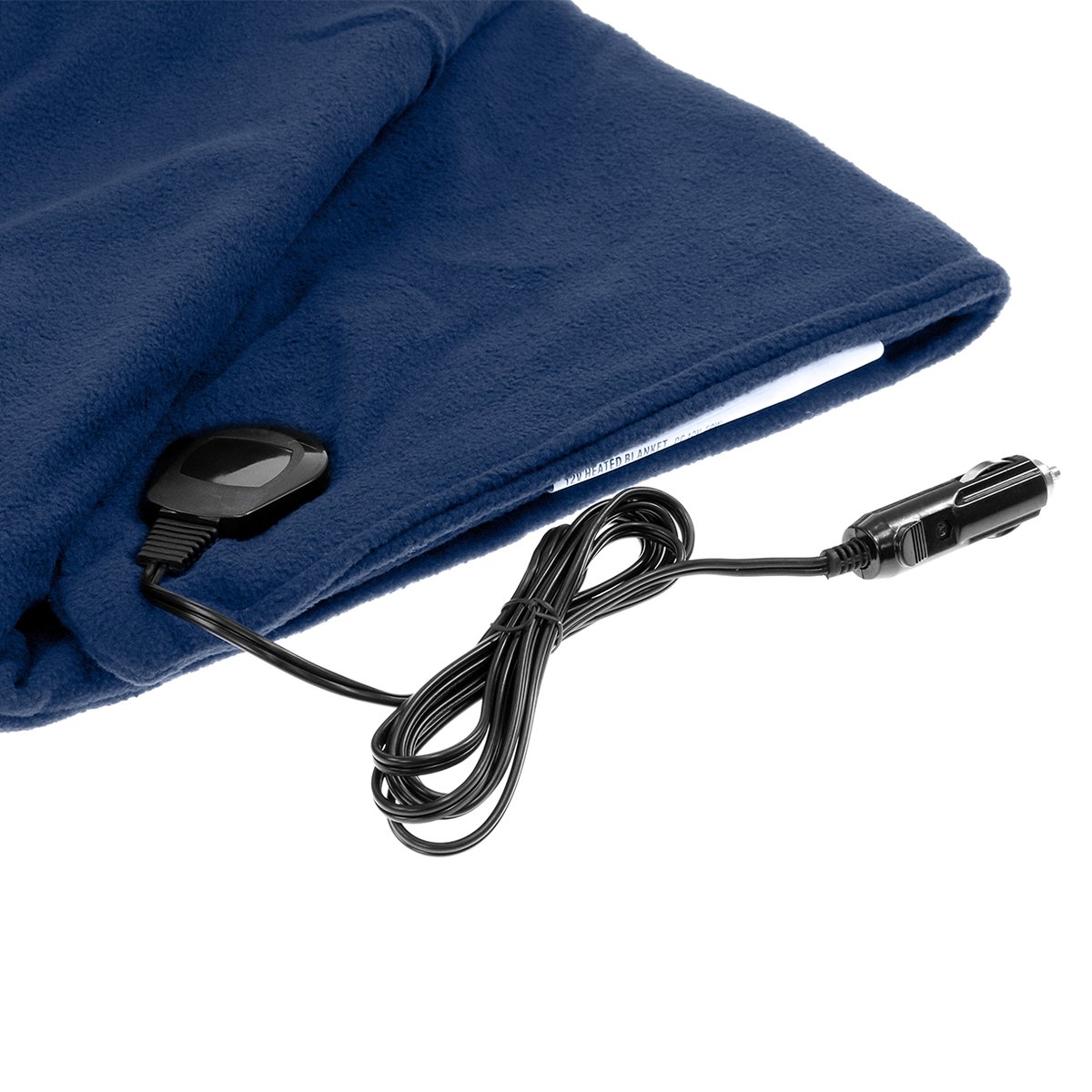 bedding Heated electric car blanket -navy blue