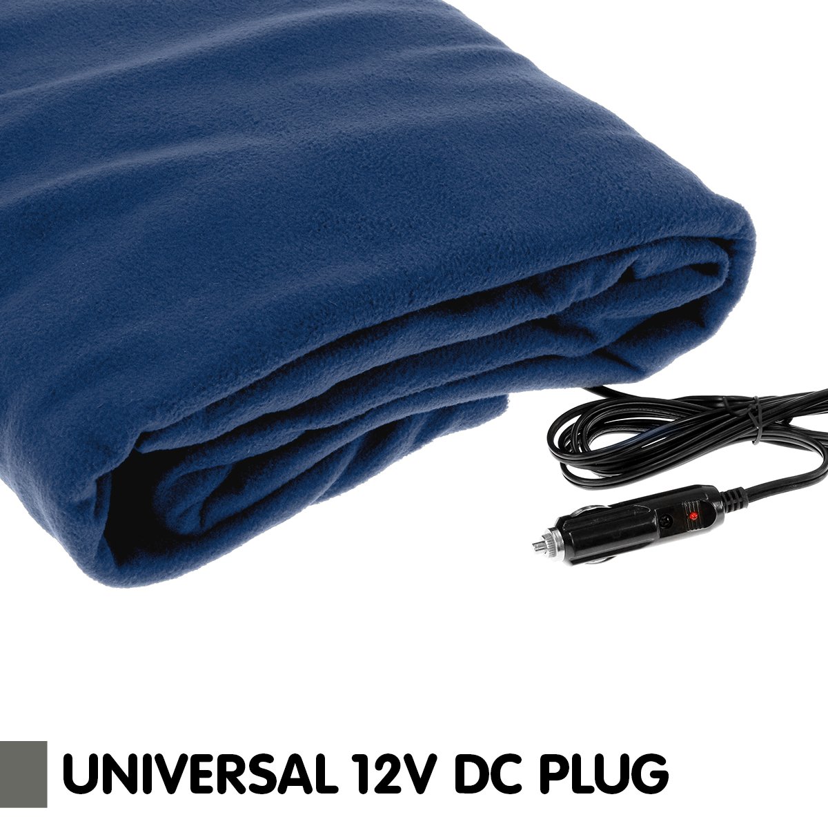 bedding Heated electric car blanket -navy blue