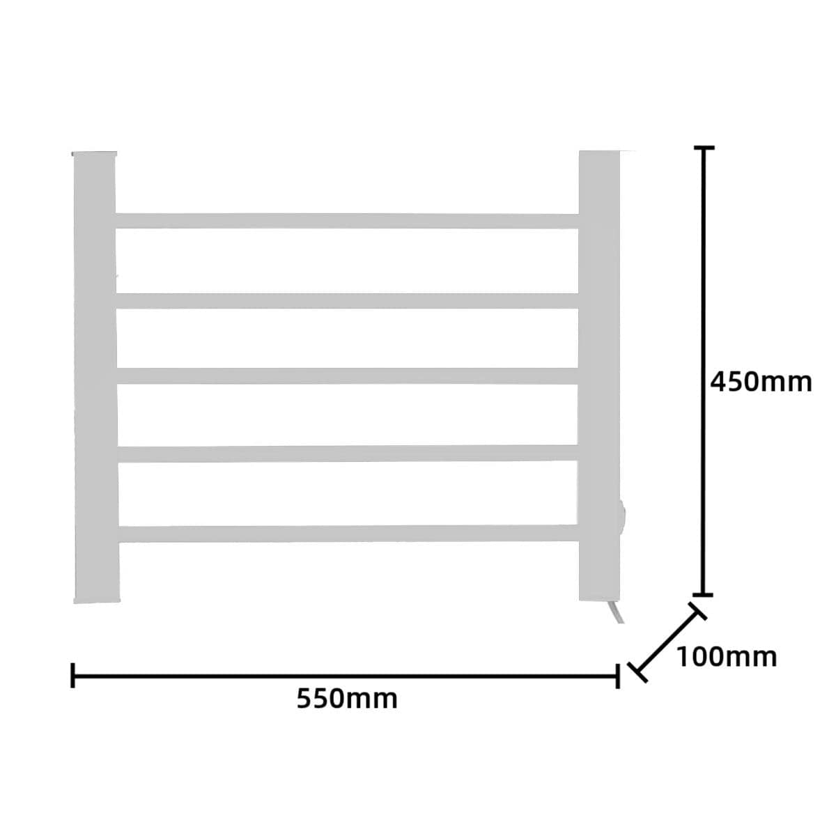 Heated Towel Rack Electric Bathroom Towel Rails Ev-90- Silver