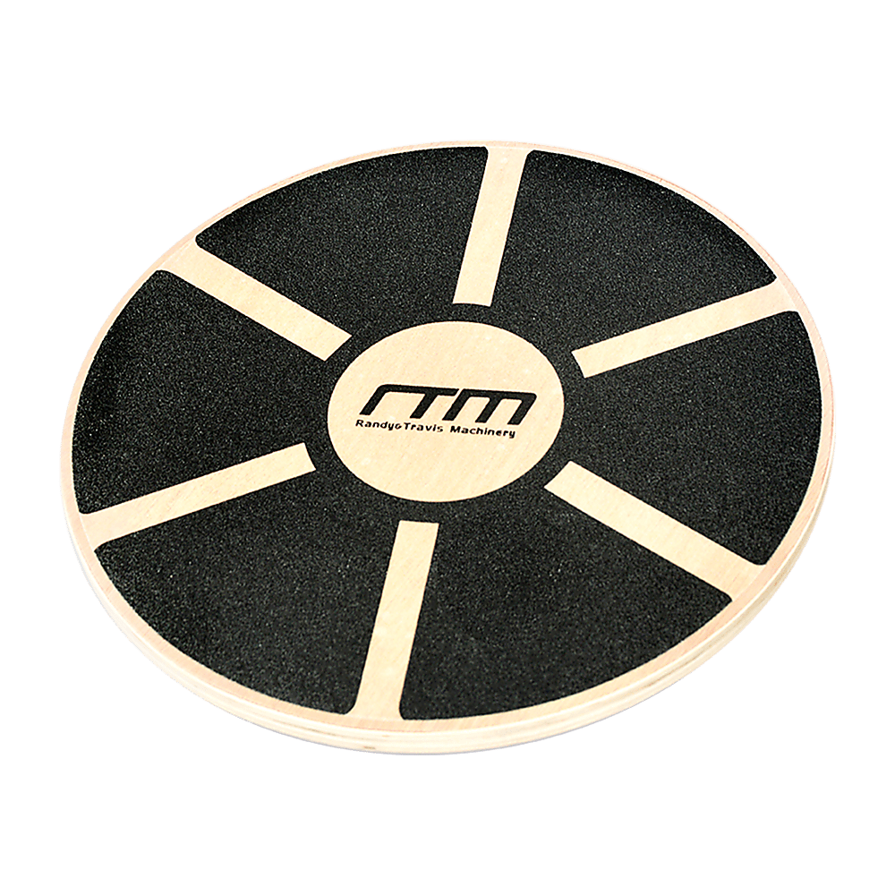 Heavy Duty 15.5" Wooden Balance Board with Non-Slip Pad Fitness