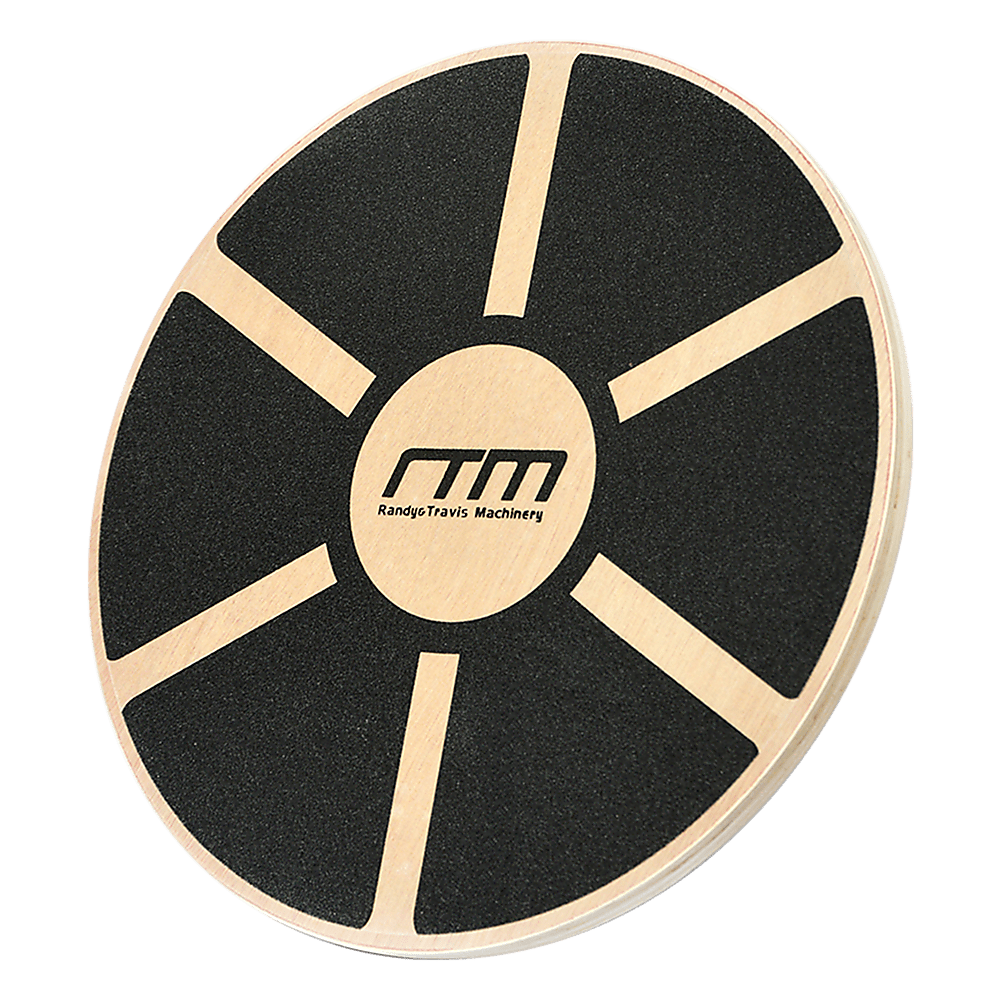 Heavy Duty 15.5" Wooden Balance Board with Non-Slip Pad Fitness