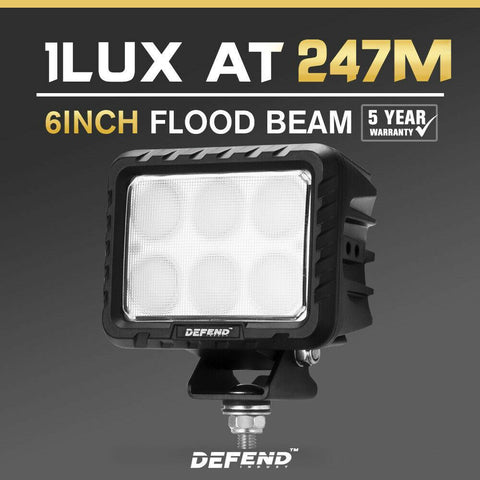 Heavy Duty 6inch CREE Square LED Work Light Flood Truck Driving Lamp Offroad 4x4