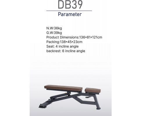 Heavy Duty Bench Foldable Adjustable Commercial Grade Capacity 450Kg