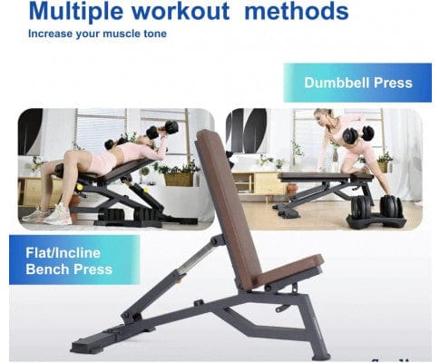 Heavy Duty Bench Foldable Adjustable Commercial Grade Capacity 450Kg