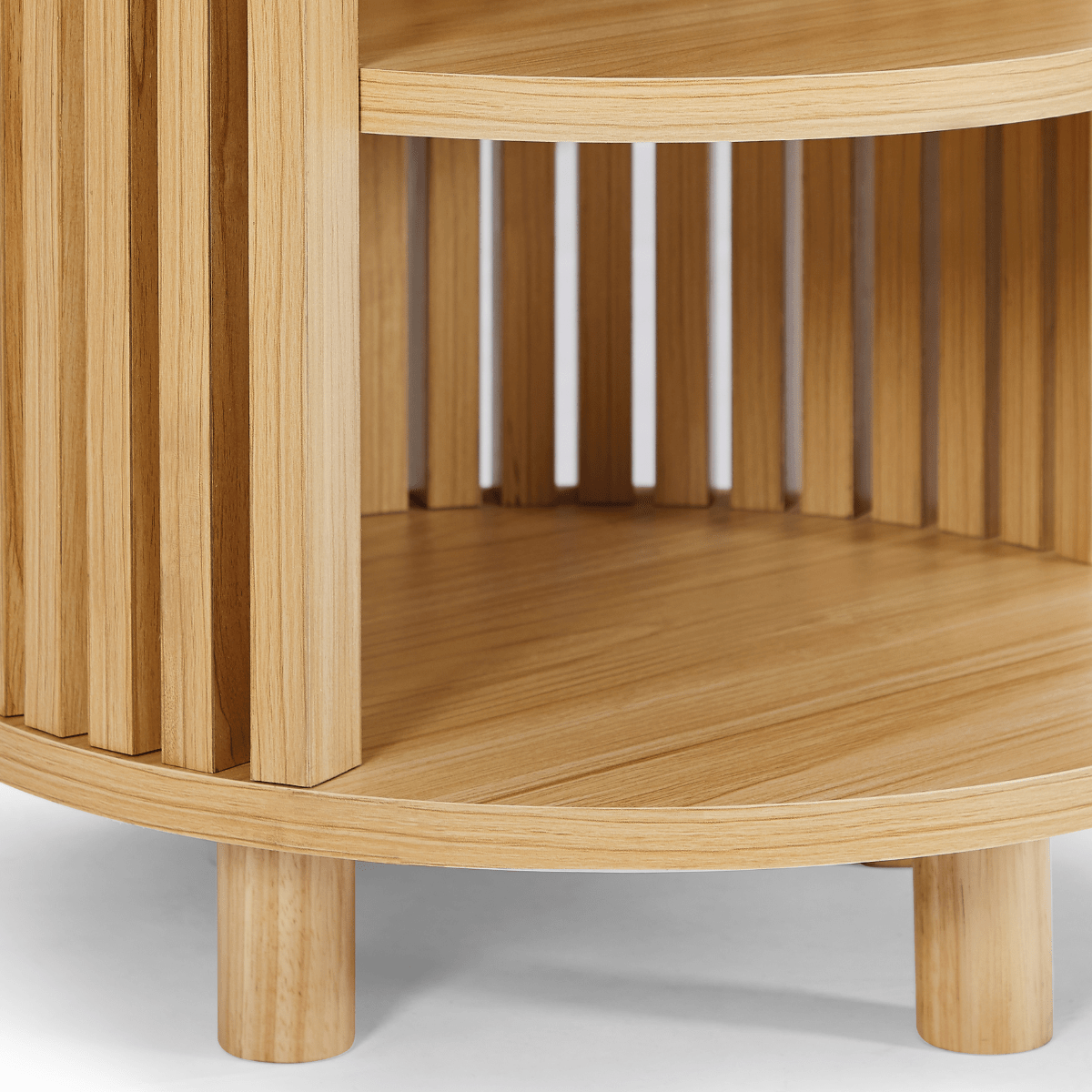 Henley Round Wooden Bedside Table