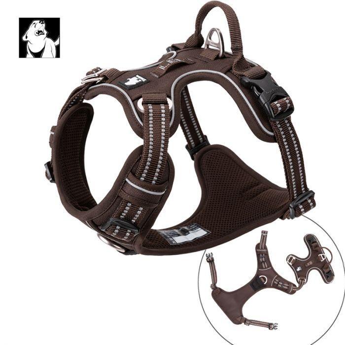 L High Density NYLON Pull Harness Brown