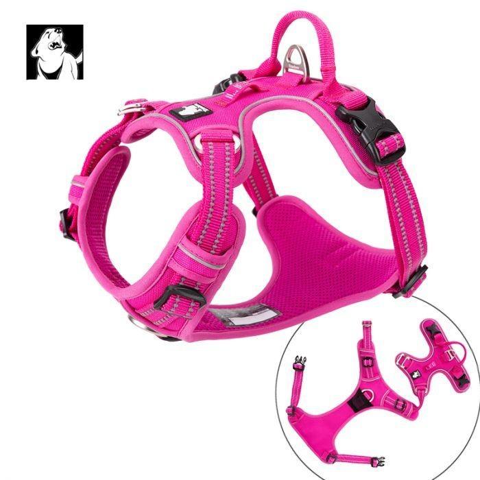 L High Density NYLON Pull Harness Pink