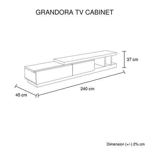 Living Room High Gloss Finish TV Cabinet Black & White Glossy Colour