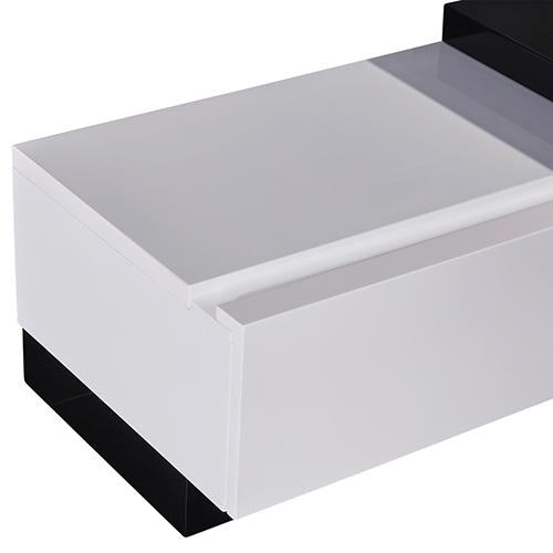 Living Room High Gloss Finish TV Cabinet Black & White Glossy Colour