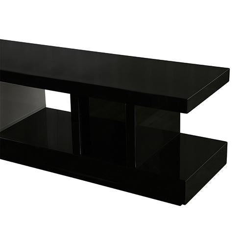 Living Room High Gloss Finish TV Cabinet Black & White Glossy Colour