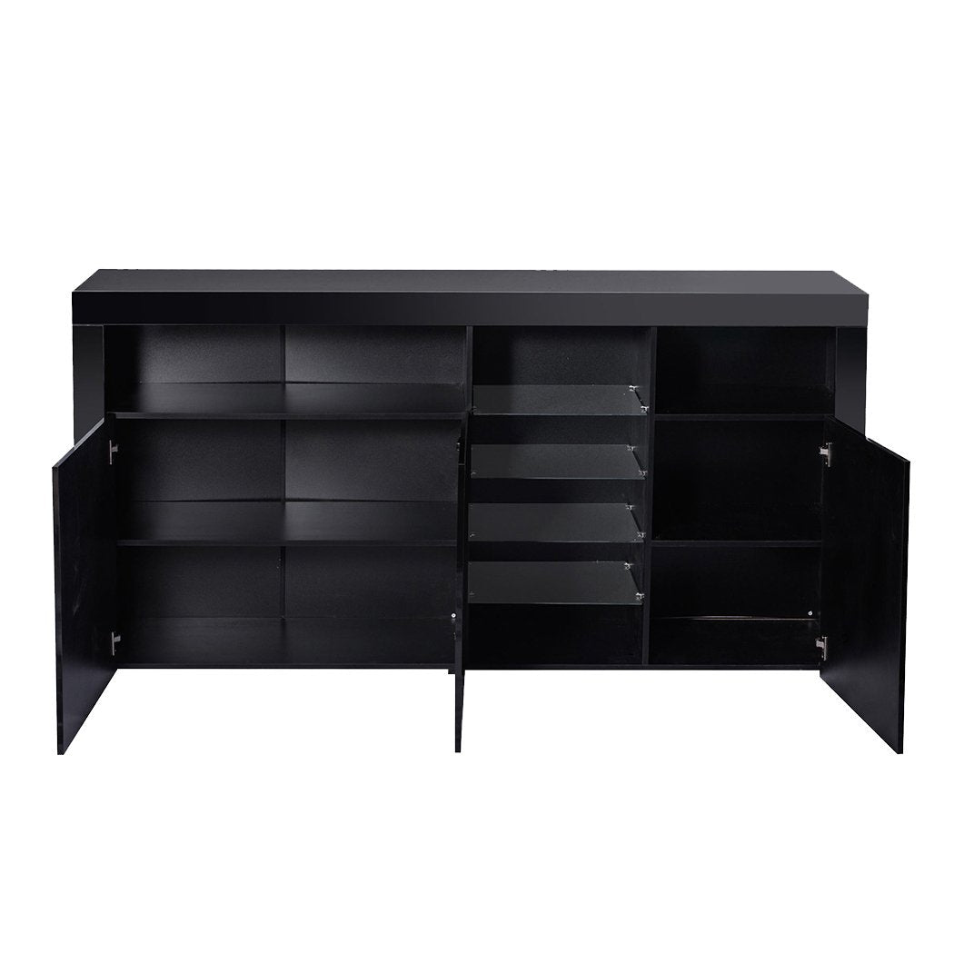 dining room High Gloss Sideboard Cabinet Cupboard Black