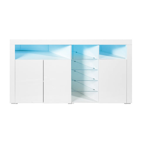 High Gloss Sideboard Cabinet Cupboard White