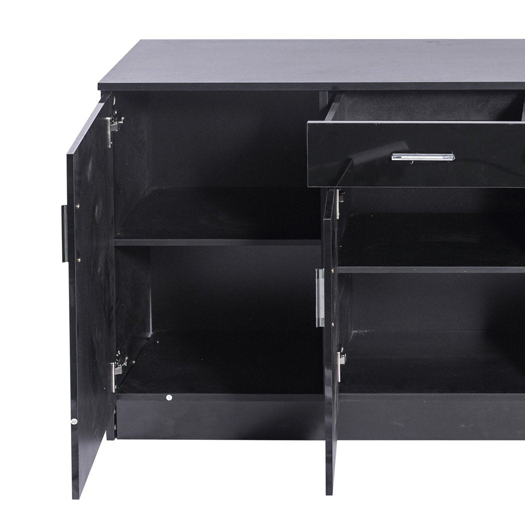 dining room High Gloss Sideboard Storage Cabinet Black