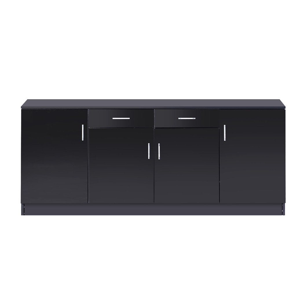 dining room High Gloss Sideboard Storage Cabinet Black