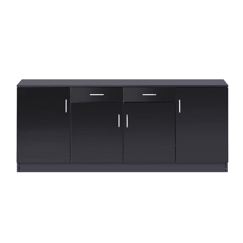 High Gloss Sideboard Storage Cabinet Black