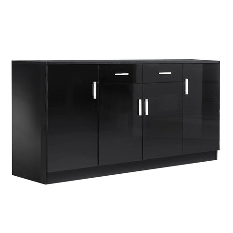 dining room High Gloss Sideboard Storage Cabinet Black