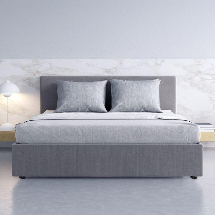 Single High-quality fabric Gas Lift Bed with Headboard