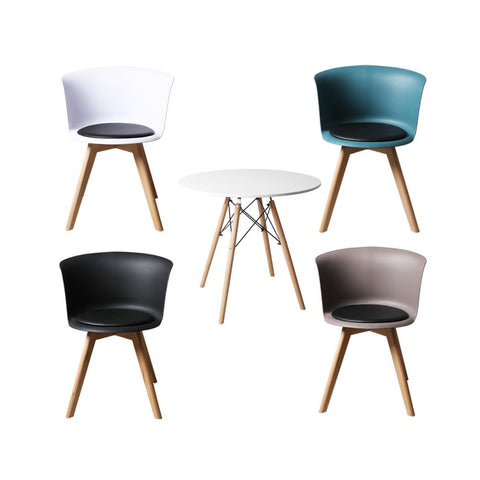 High-quality PU Leather 4Pcs Office Meeting table and Chair Set