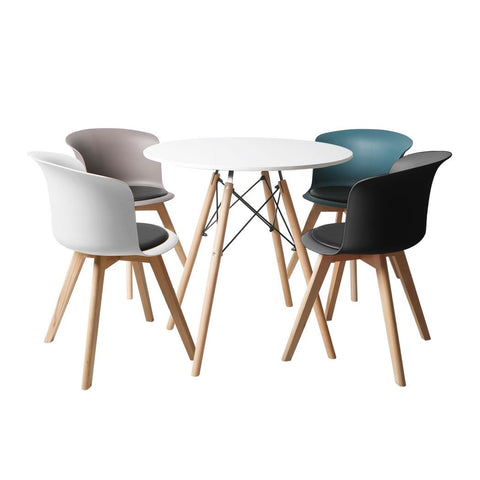 office & study High-quality PU Leather 4Pcs Office Meeting table and Chair Set