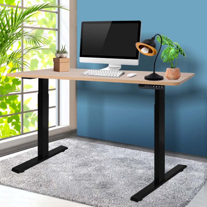 High Quality Standing Desk Motorised Height Electric Computer Table-Oak
