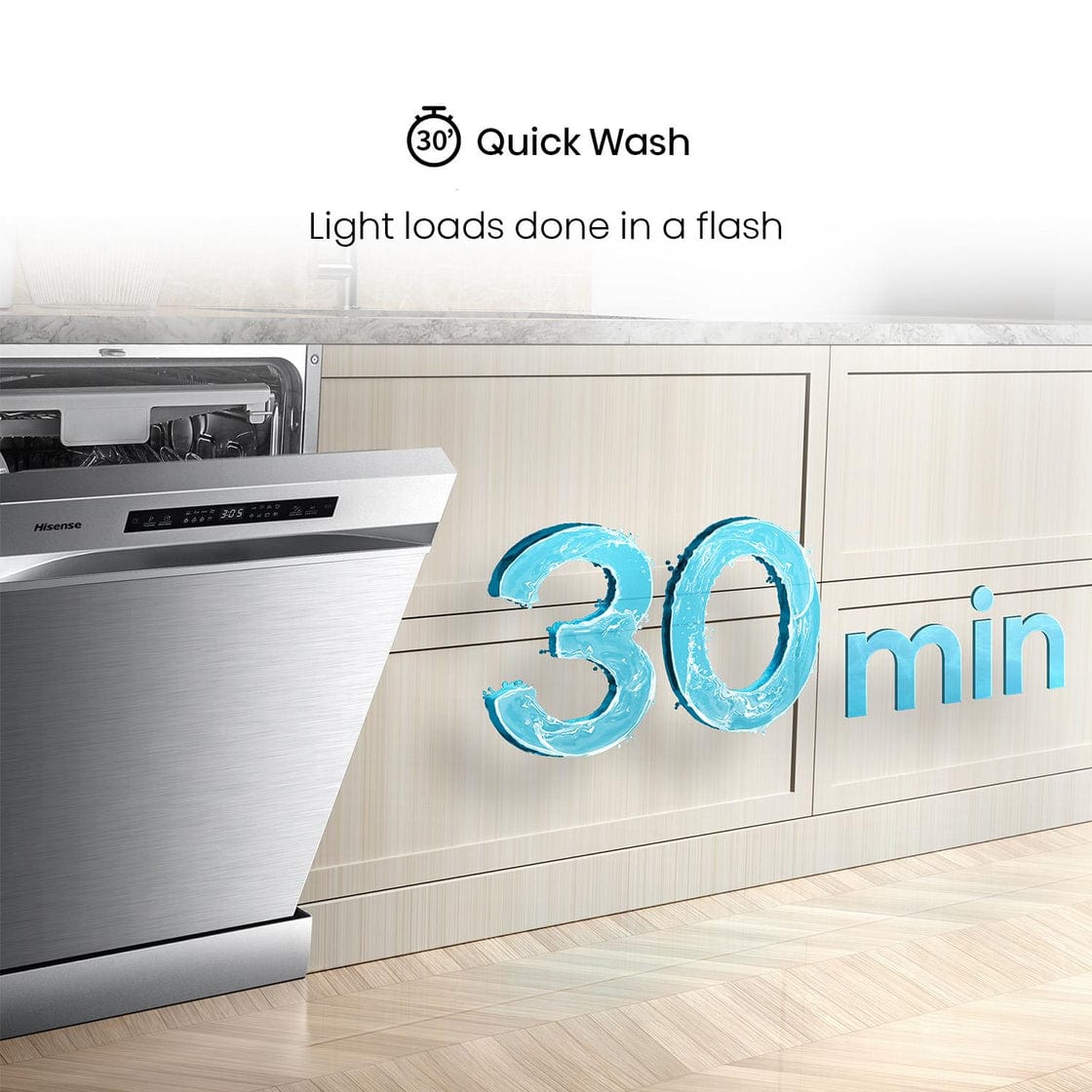 Hisense 14 Place Setting Freestanding Dishwasher (S/Less Steel)